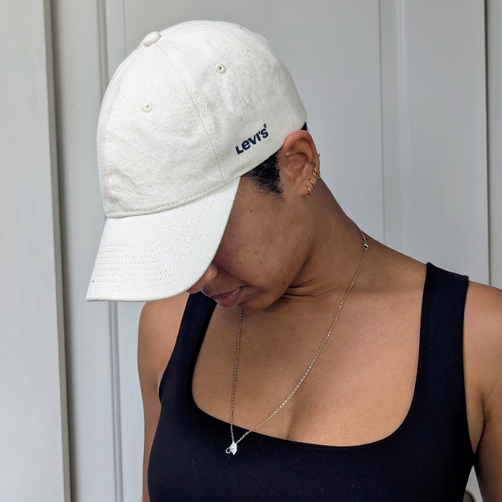 Levi's Cream Denim Essential Hat
